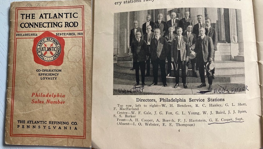 Brenner family 1921 publication from Atlantic Refining.