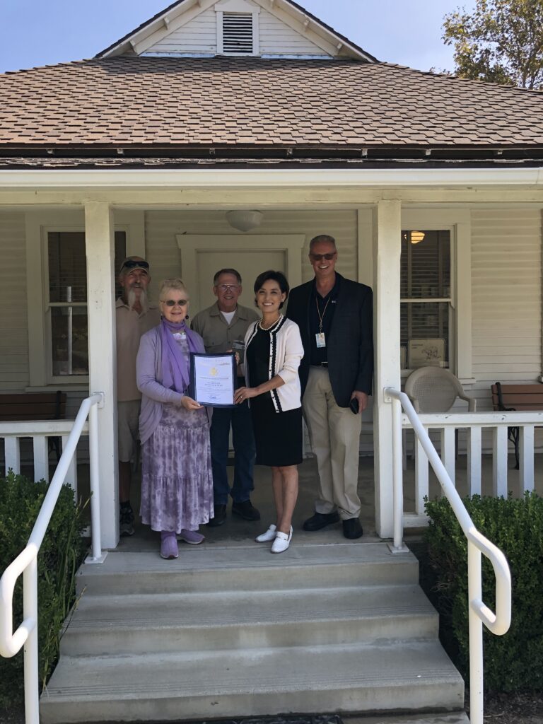California U.S. Rep. Young Kim presents a 2022 Certificate of Congressional Recognition to Olinda Oil Museum