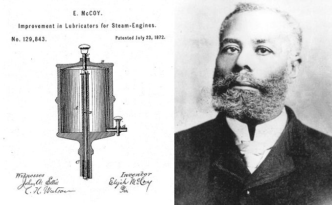 Elijah McCoy invented lubrication systems for steam engines, early beneficiaries of petroleum. Awarded more than 60 patents, he was inducted into the National Inventors Hall of Fame in 2001.