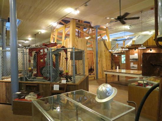 Pump jacks on exhibit inside Luling Oil Museum in Texas.