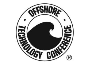 Circular logo with a wave crest the Offshore Technology Conference.